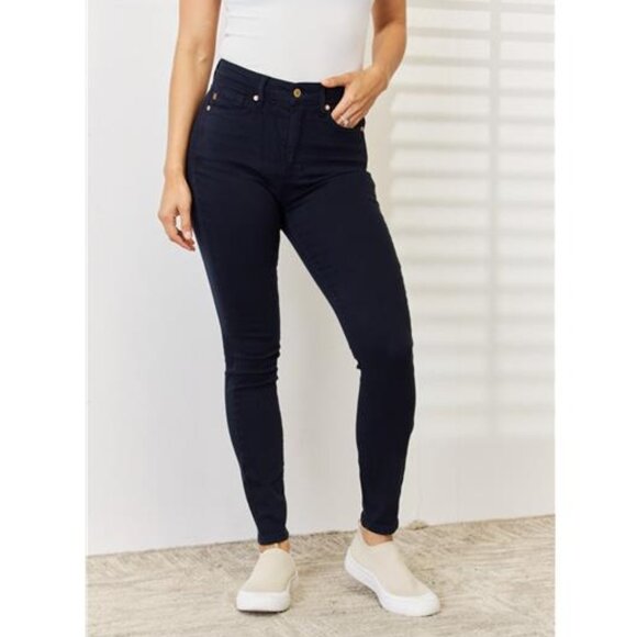 NWT 💙 Judy Blue Garment Dyed Tummy Control Skinny Jeans, Ankle Jeans, Slimming - Picture 2 of 10